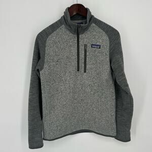 Patagonia Better Sweater Fleece Pullover 1/4 Zip Jacket Nickel Forge Grey Men XS